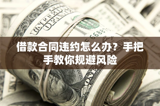 济南借款合同违约怎么办？手把手教你规避风险