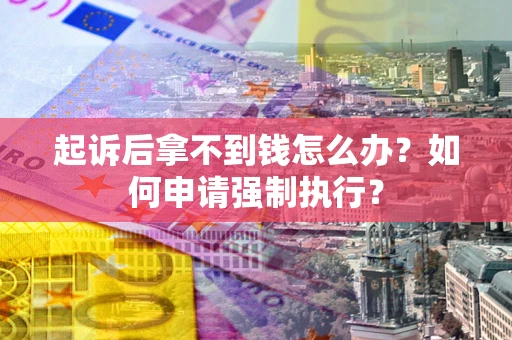 济南起诉后拿不到钱怎么办？如何申请强制执行？