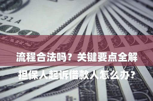 济南

担保人起诉借款人怎么办？流程合法吗？关键要点全解析