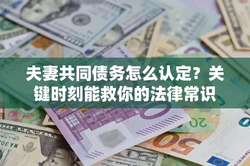 济南夫妻共同债务怎么认定？关键时刻能救你的法律常识