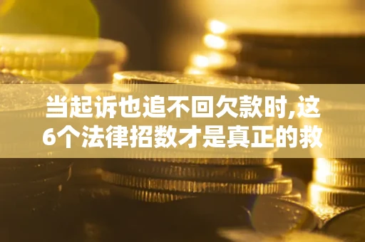 济南当起诉也追不回欠款时,这6个法律招数才是真正的救命稻草