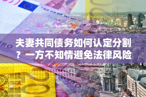 济南夫妻共同债务如何认定分割？一方不知情避免法律风险必看！